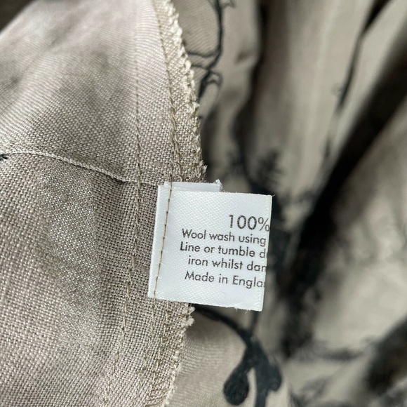 Eskandar Linen Jacket Size 0 Taupe Duster Long Open Front Embroidered Lagenlook - Picture 11 of 12